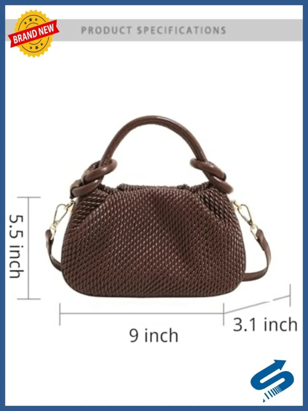 Women's Small Top Handle Hobo Bag Mini Crossbody Purse Faux Leather